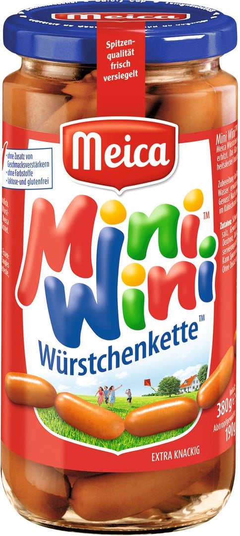 Mini Wini - Würstchenkette - 12 x 380 g Glas