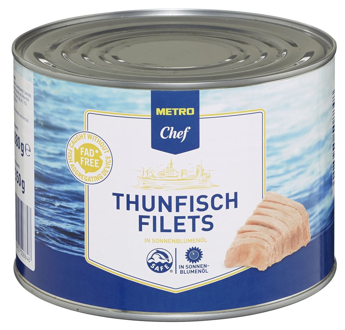 METRO Chef - Thunfischfilets in Sonnenblumenöl - 1,88 kg Dose
