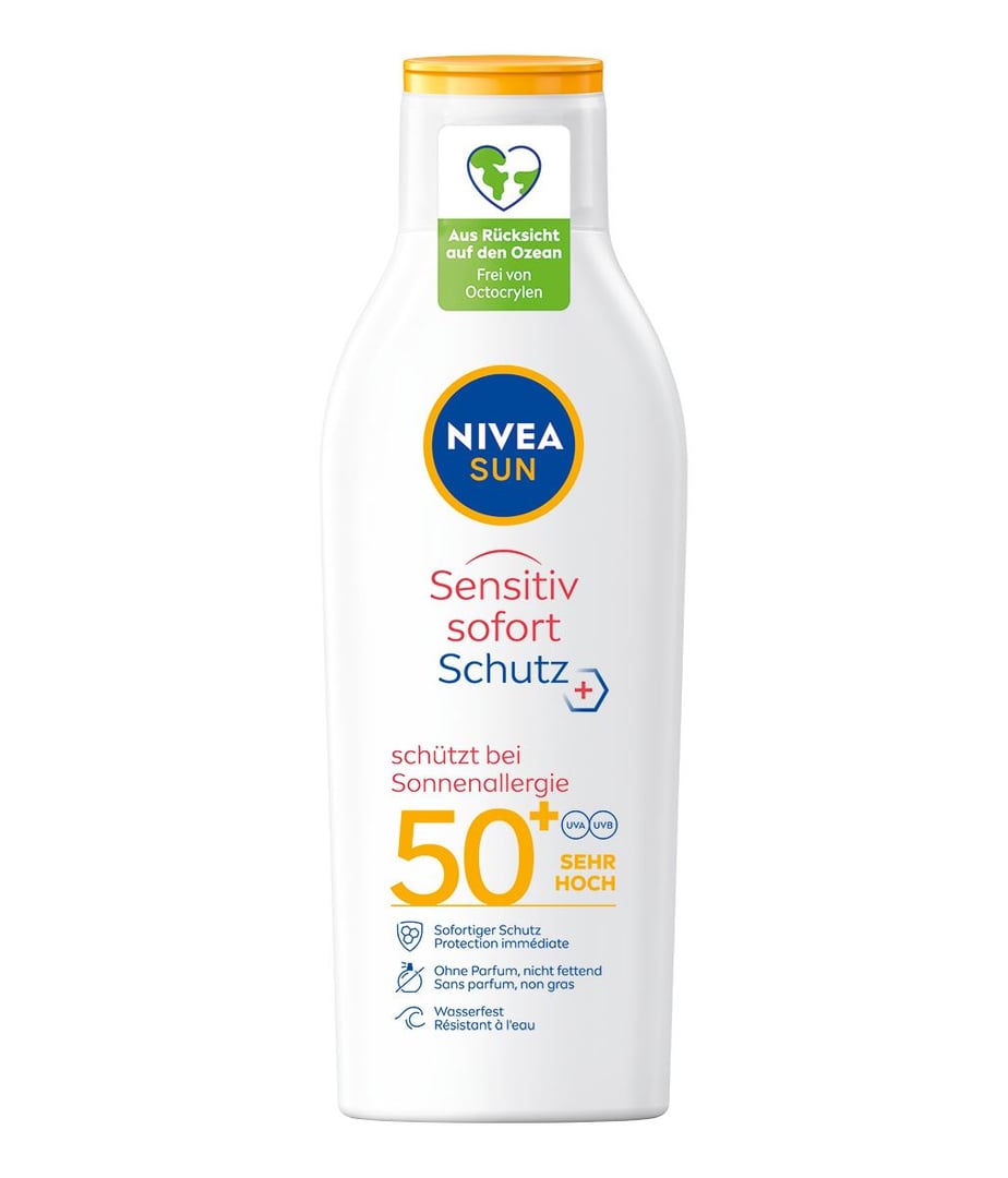 Nivea Sun Lotion Sensitiv sofort Schutz schützt bei Sonnenallergie - 200 ml