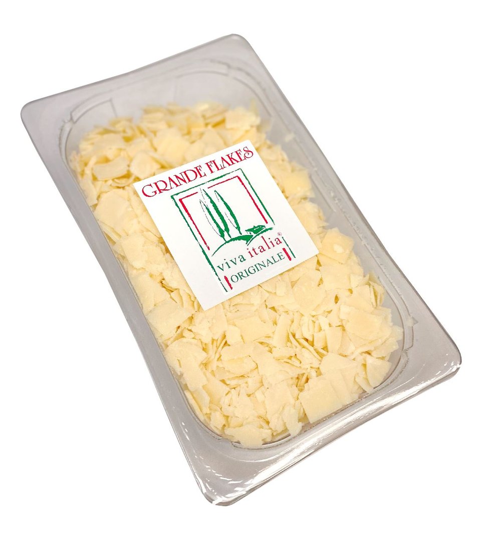viva italia - Grande Flakes Italienischer Hartkäse, gehobelt, 9 Monate, mind. 32 % Fett i.Tr. - 500 g Stück