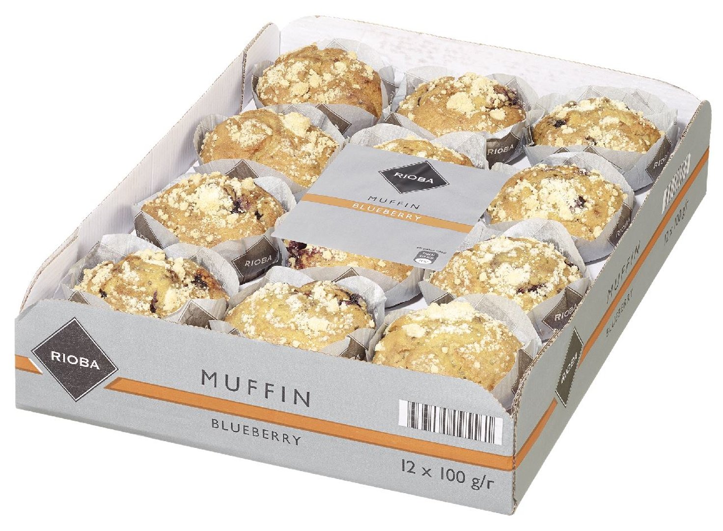RIOBA - Blueberry Muffins - 12 Stück à 100 g Packung