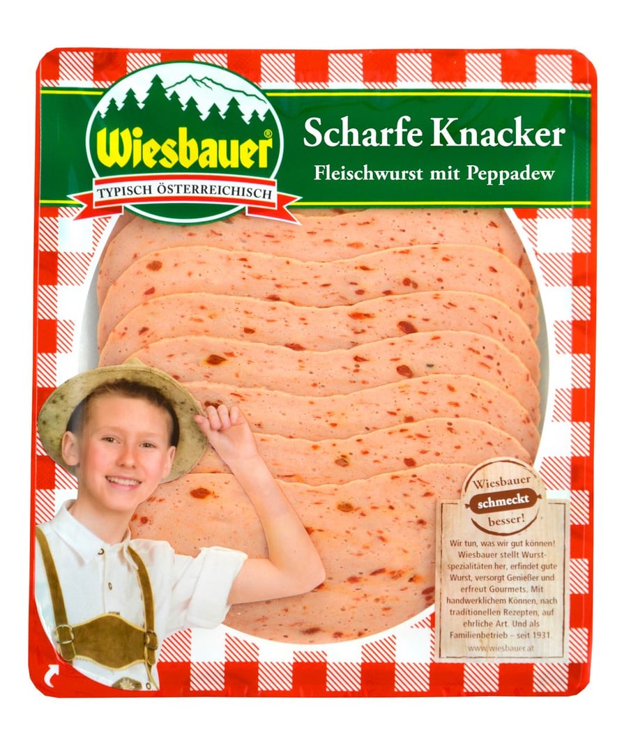 Wiesbauer - Scharfe Knacker 100 g Packung