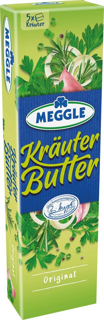 Meggle - Kräuterbutter Riegel gekühlt - 100 g Packung