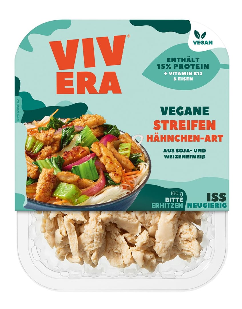 Vivera - Vegane Streifen Hähnchen Art gekühlt - 160 g Packung