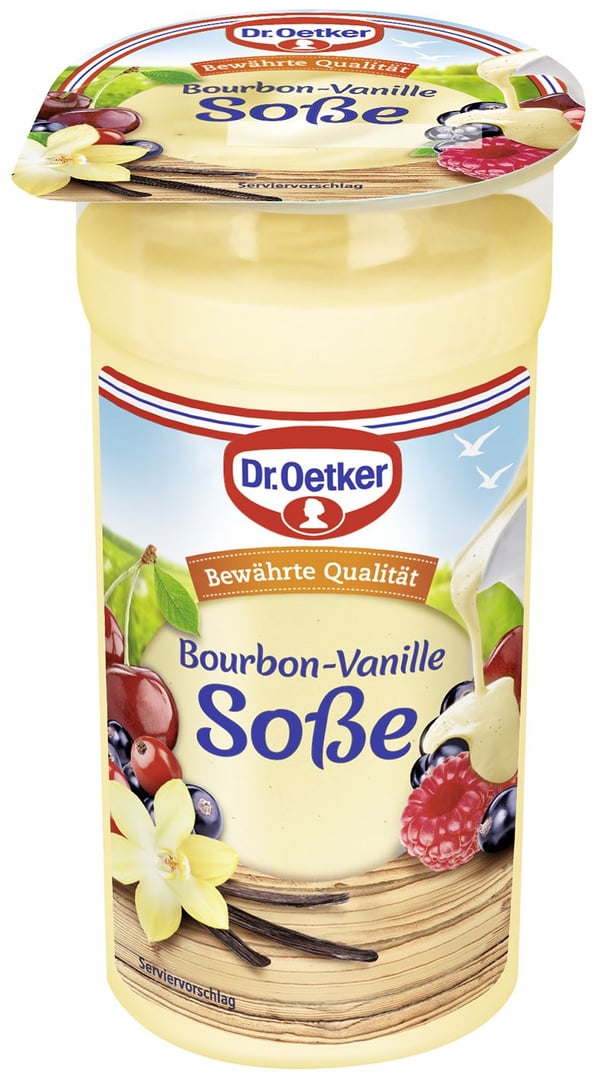 Dr. Oetker - Bourbon Vanille Sahnesoße 3,7 % Fett - 10 x 250 ml Karton