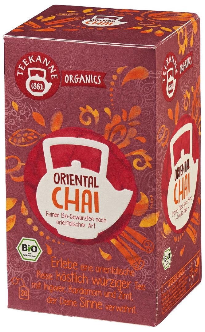 Teekanne - Bio Organics Beuteltee Oriental Chai - 6 x 36 g Tray