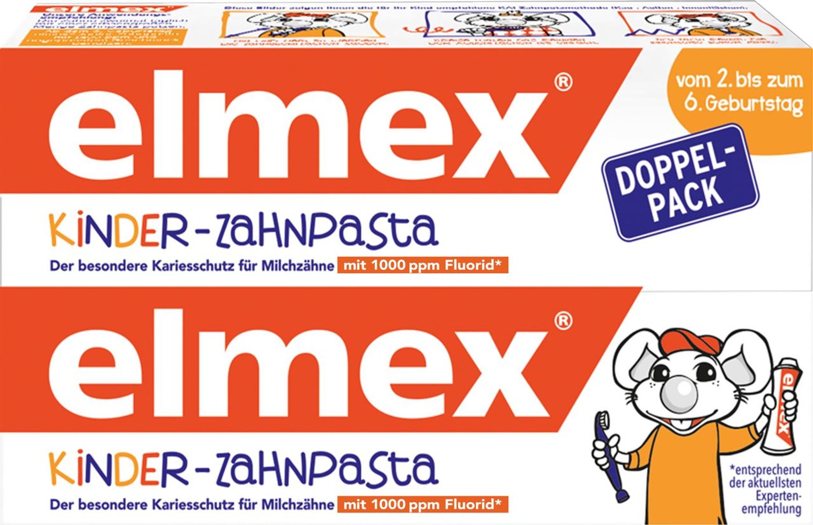 Elmex Kinder-Zahnpasta 2 bis 6 Jahre - 145 g Packung