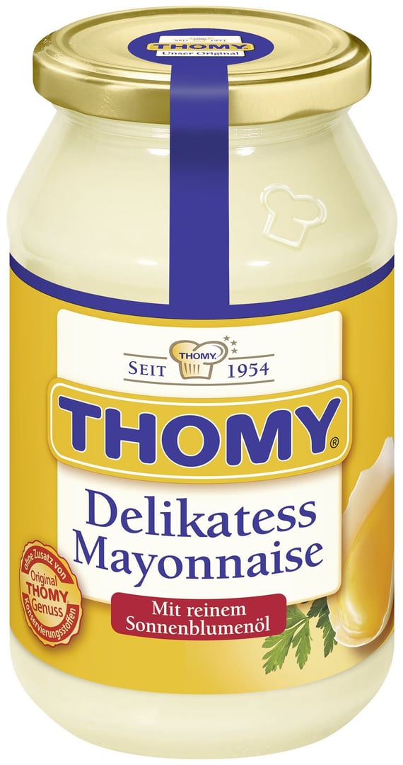 Thomy - Delikatess Mayonnaise 80 % Fett 6 x 500 ml Gläser