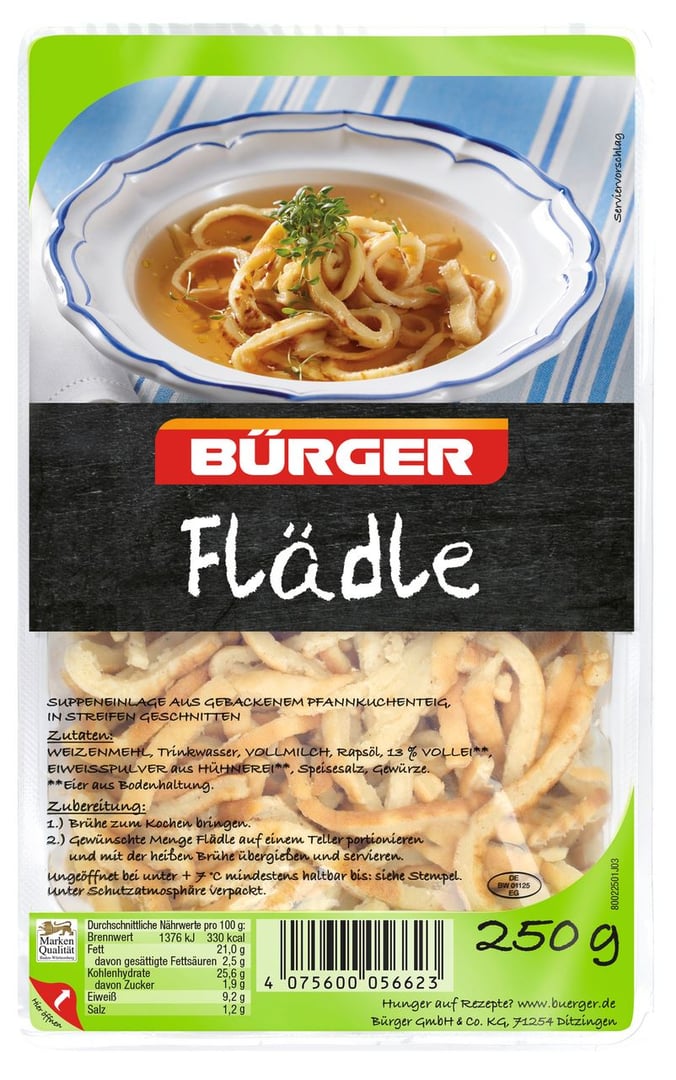 Bürger - Flädle / Frittaten - 250 g Schale