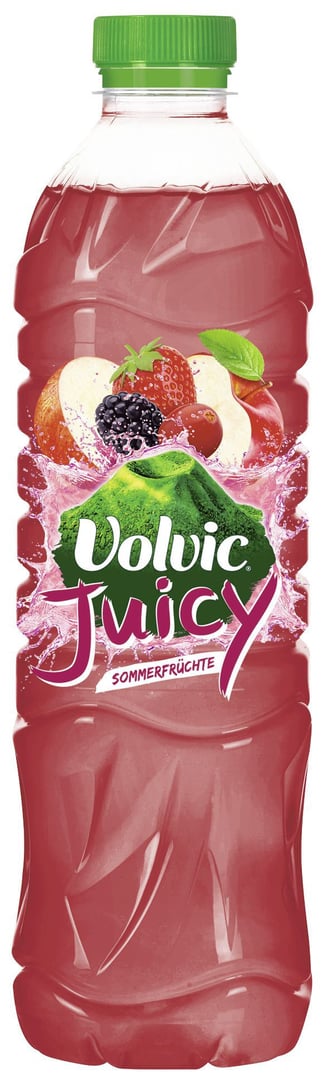 Volvic - Juicy Sommerfrüchte Glas - 1 l Flasche