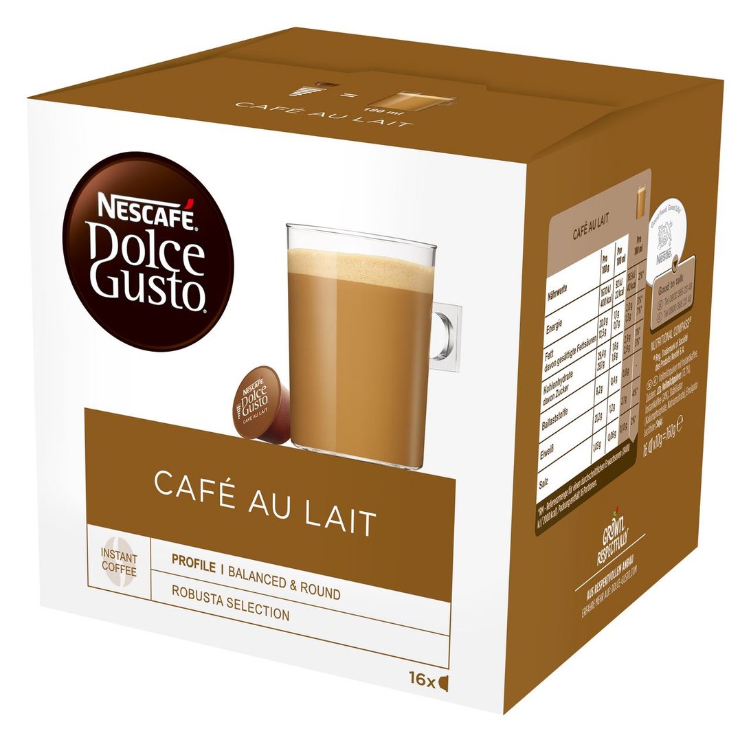 Dolce Gusto - Kaffeekapseln Caffe au Lait 16 Stück - 160 g Schachtel