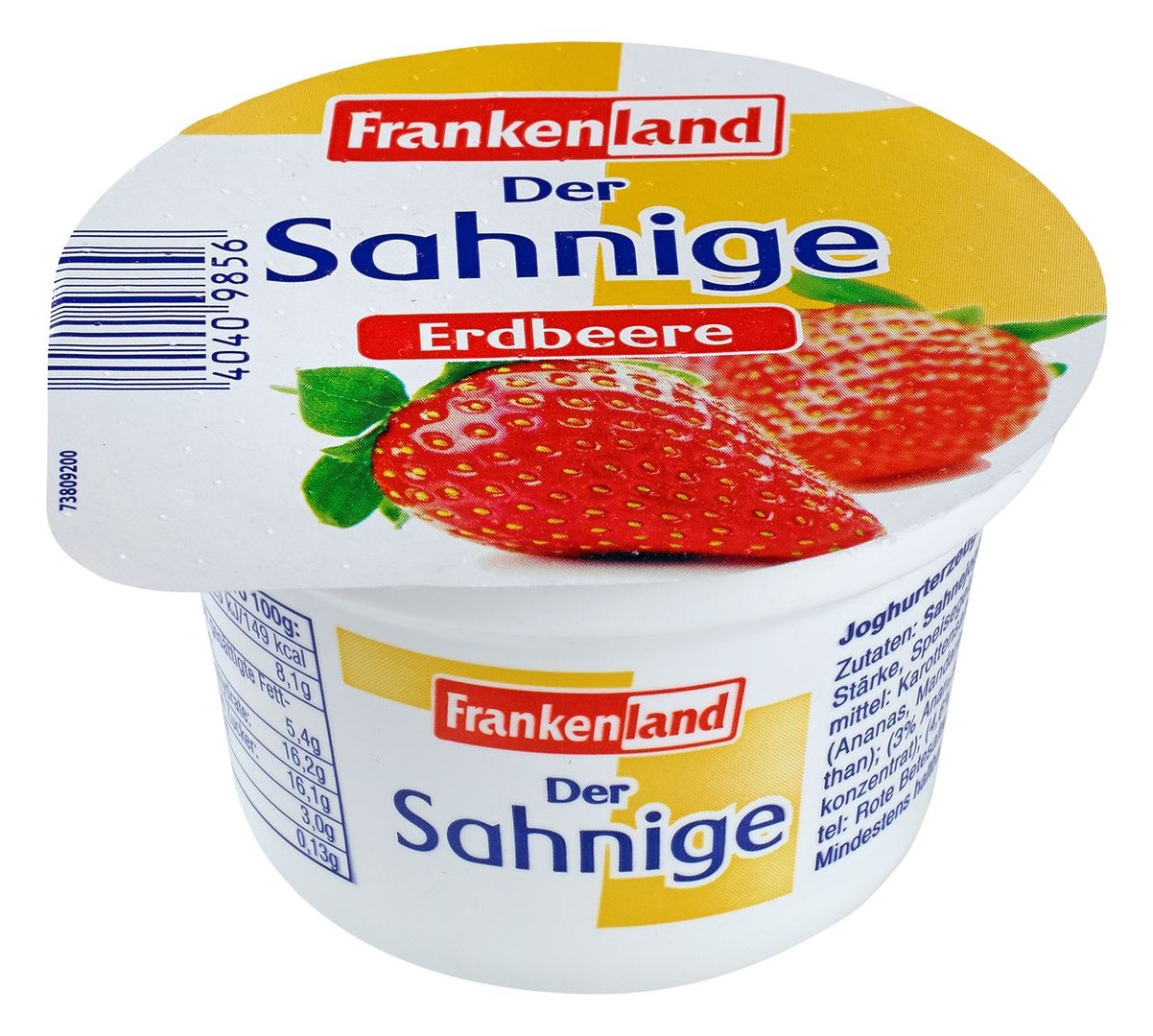 Frankenland - Der Sahnige Erdbeere 10 % Fett im Milchanteil - 75 g Becher