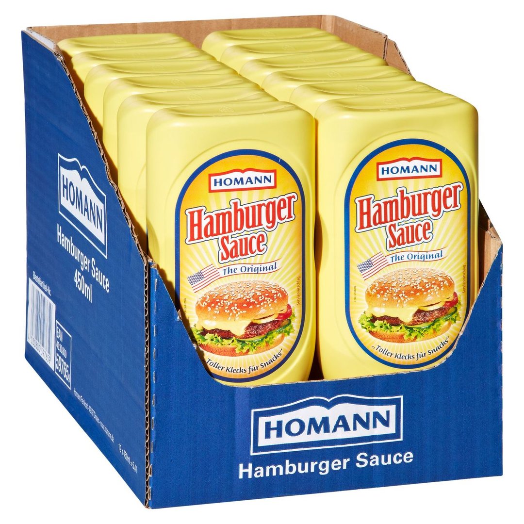 Homann - Hamburger Sauce 48 % Fett 12 x 450 ml Flaschen