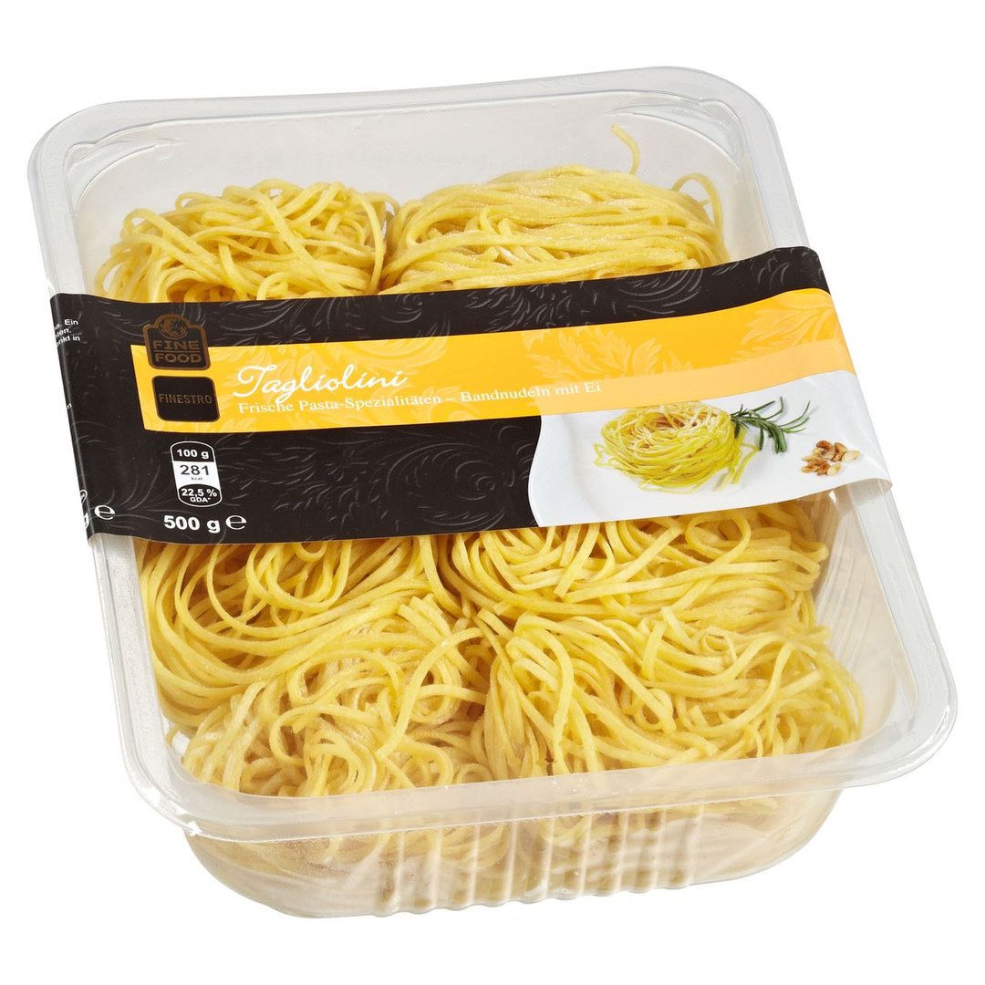 Tressini - Fine Food Finestro Tagliolini schmale Bandnudeln, 2 mm 500 g Packung