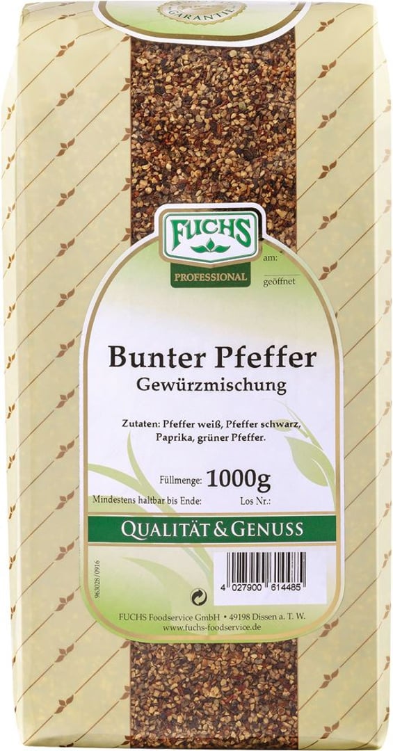 FUCHS - Bunter Pfeffer Gewürzmischung - 1 kg Beutel