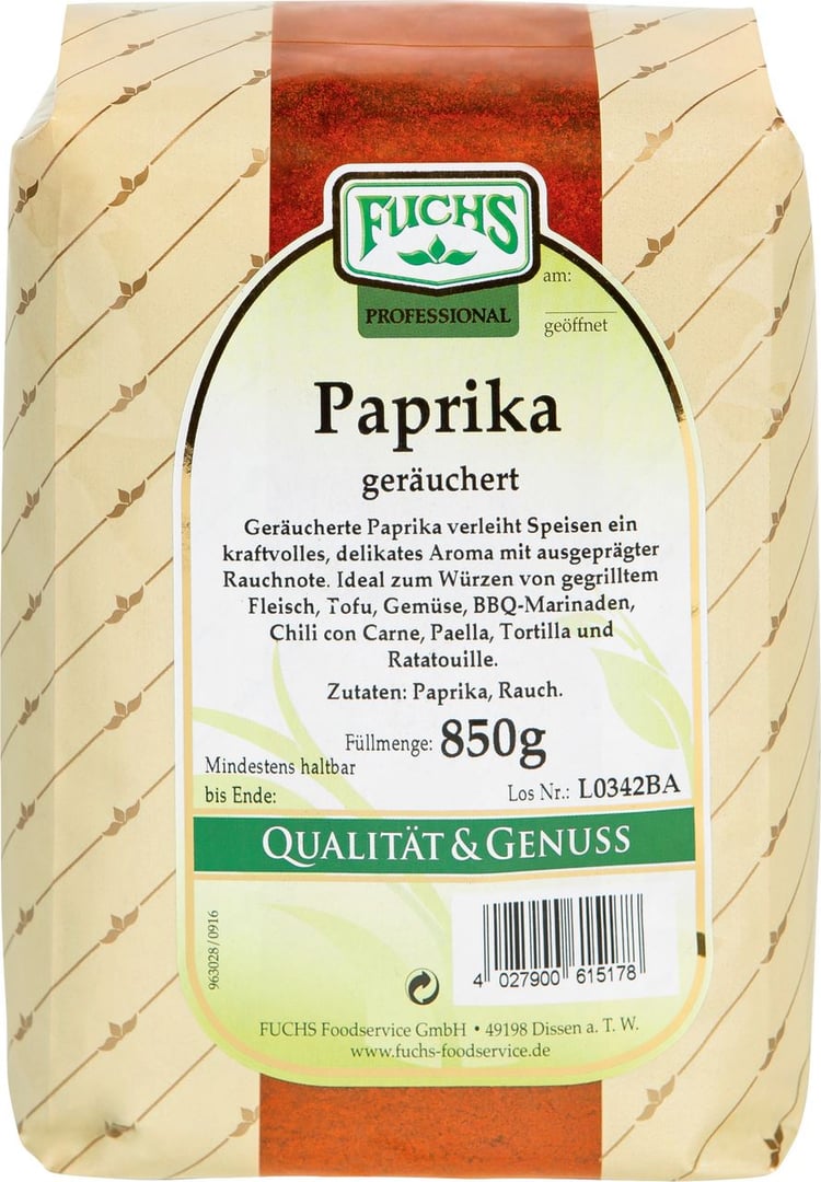 FUCHS - Paprika geräuchert - 850 g Beutel