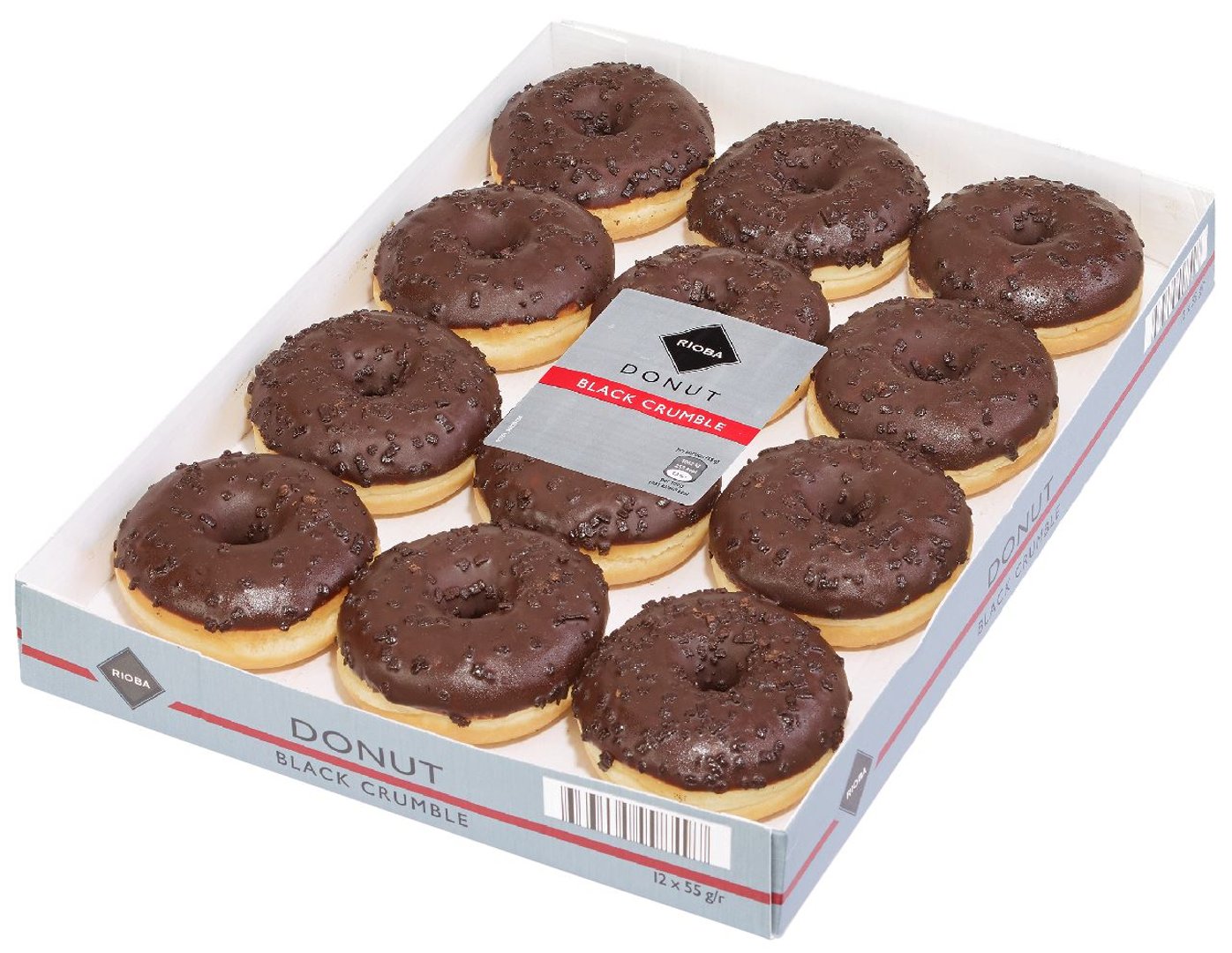 RIOBA - Black Donuts Crumble - 2 Stück à 52 g Packung