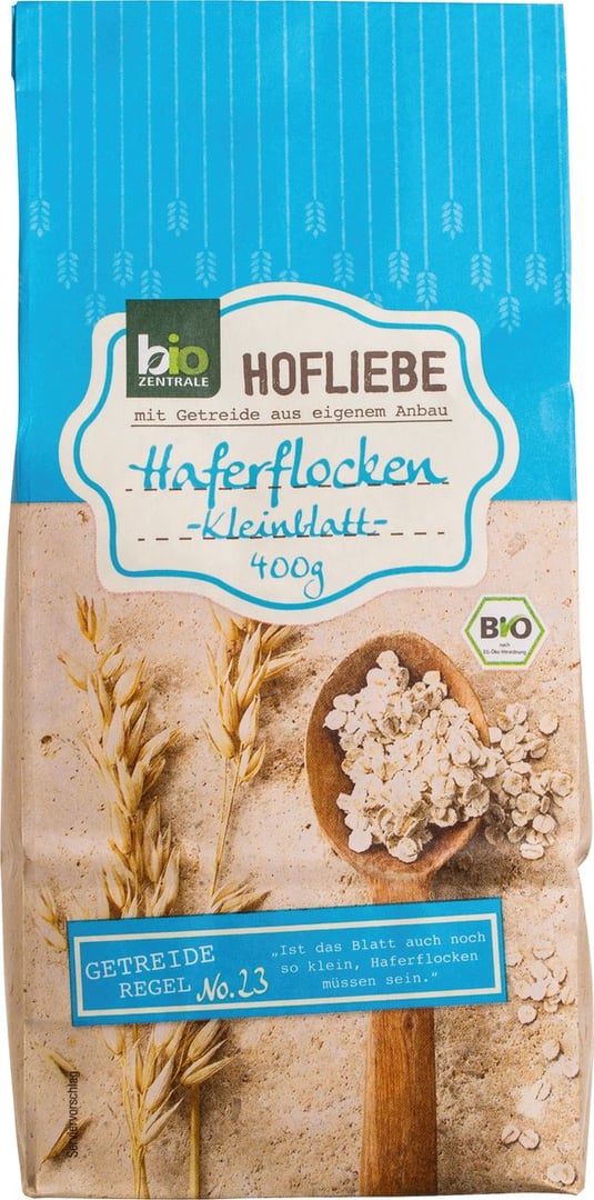 bio ZENTRALE - Hofliebe Haferflocken Kleinblatt - 400 g Beutel
