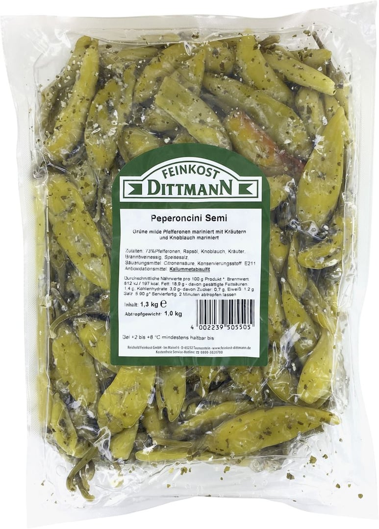 Feinkost Dittmann - Peperoncini Semi - 1,30 kg Beutel