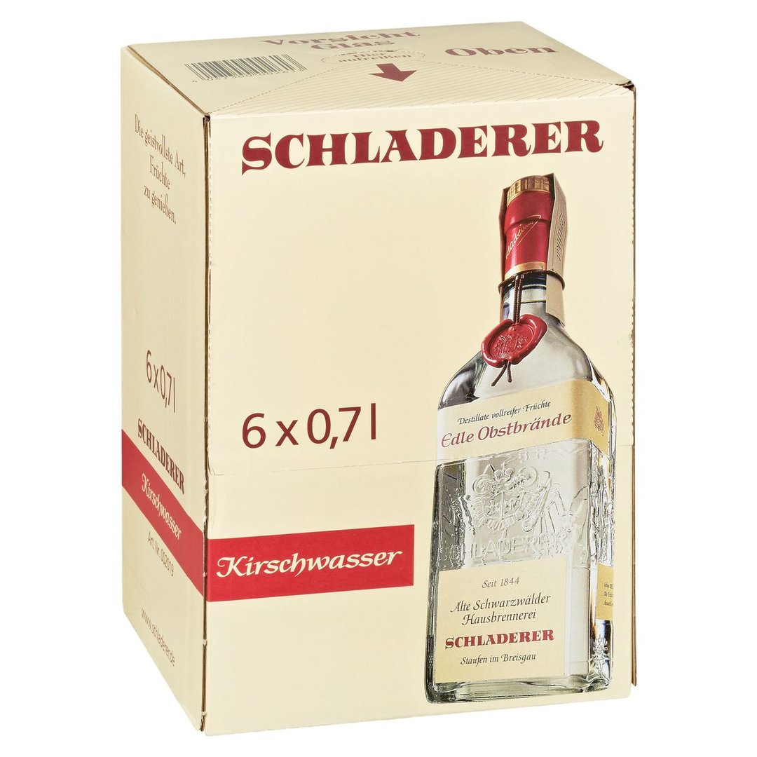 Schladerer - Schwarzwälder Kirschwasser 42 % Vol. 6 x 0,7 l Flaschen