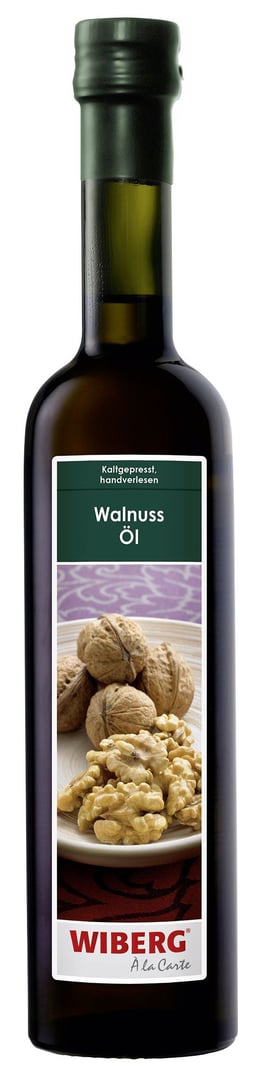 Wiberg - Premium Walnussöl kaltgepresst, handverlesen, intensiv nach Walnüssen, mit feiner Röstnote 3 x 500 ml Flaschen