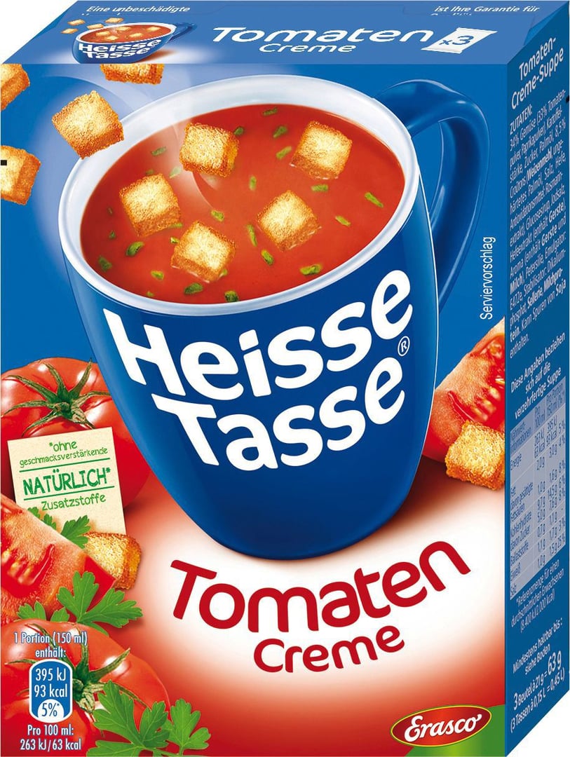 Erasco - Tomaten-Creme-Suppe - 70 g Packung