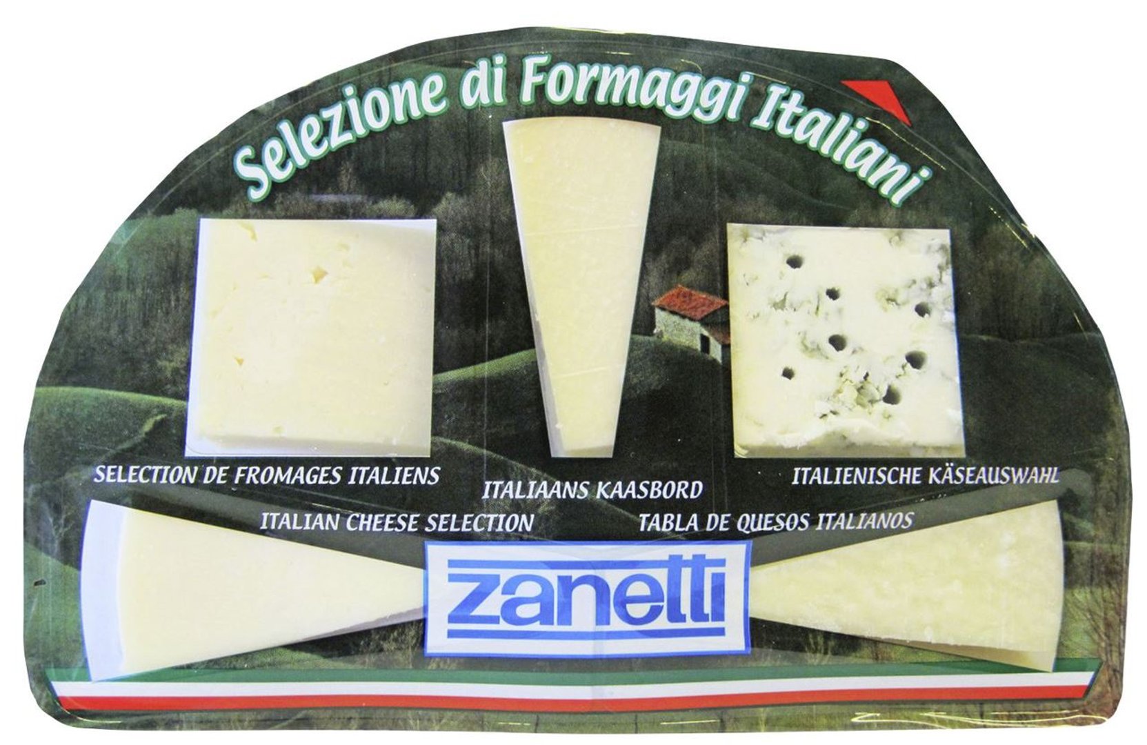 Zanetti - Italienische Käseplatte Hart- & Schnittkäse, Eine Auswahl an italienischen Käsevariationen in der 235 g Verpackung 235 g