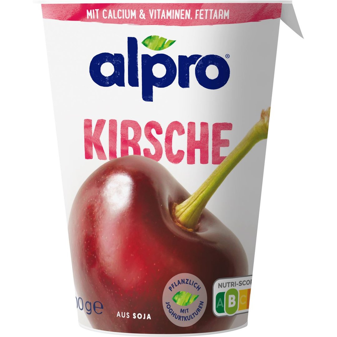 alpro - Joghurtalternative Kirsche vegan gekühlt - 400 g Becher