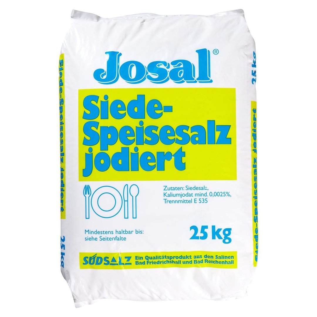 Südsalz - Josal Siedespeisesalz jodiert - 25,00 kg