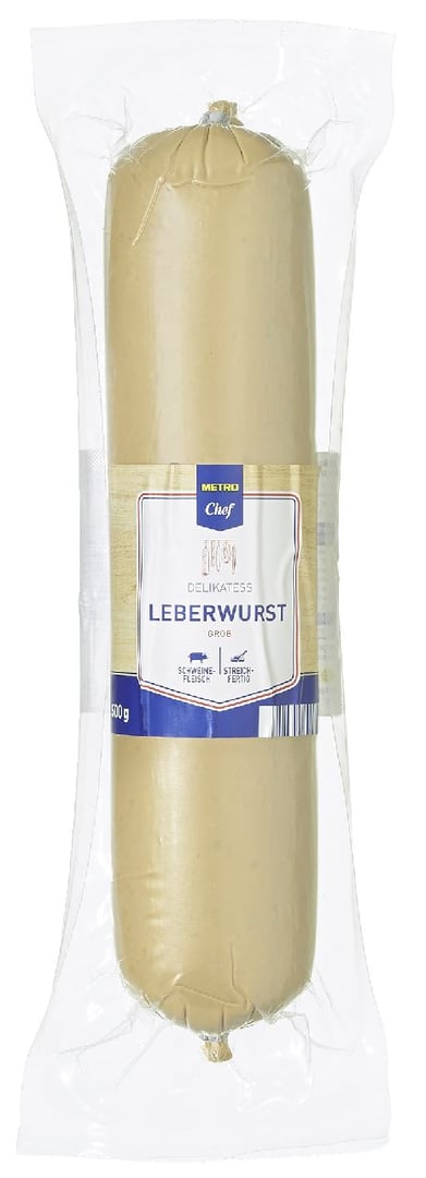 METRO Chef - Delikatess Leberwurst Grob Schwein - 1 x 500 g Stück