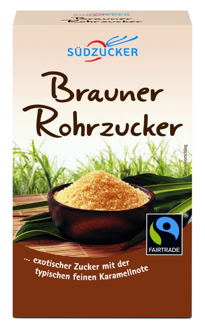 Südzucker - Brauner Rohrzucker - 500 g Schachtel