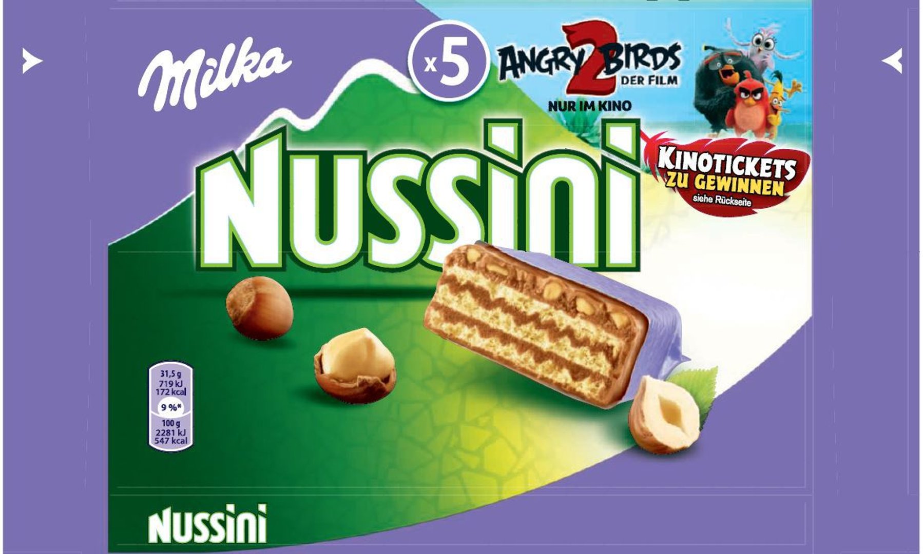 Milka - Einzelriegel Nussini - 158 g Stück