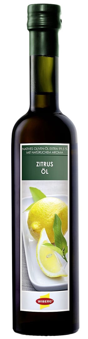 Wiberg - Premium Zitrusöl fruchtig nach Olive, mit erfrischender Zitronennote, aus 99,5% nativem Oliven-Öl Extra, natürliches Aroma 3 x 500 ml Flaschen