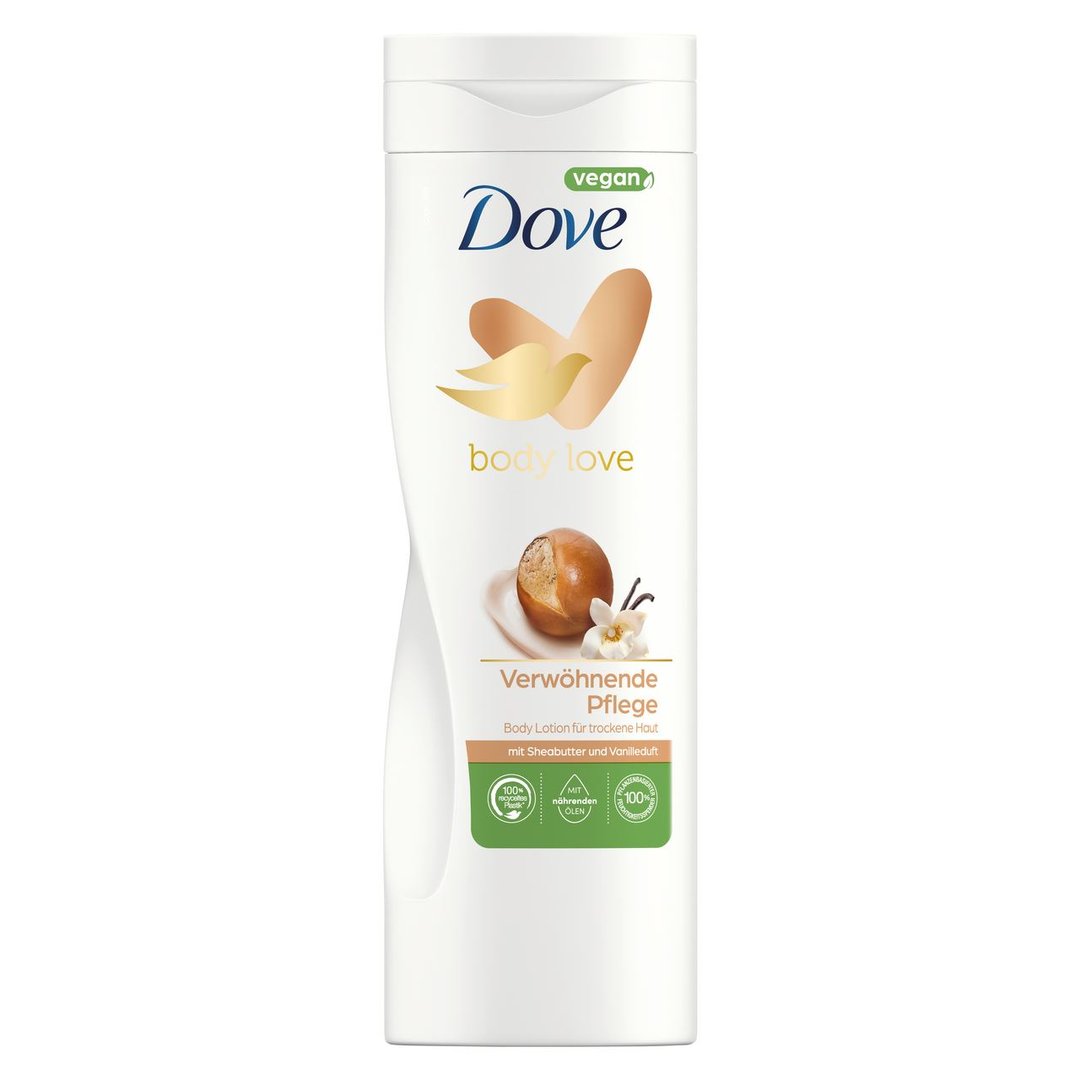 Dove Body Love Verwöhnendes Ritual Body Lotion mit Sheabutter und Vanilleduft - 400 ml Flasche