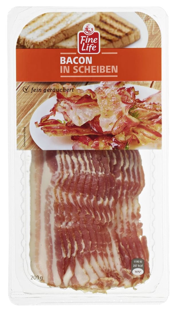 aro - Bacon geschnitten 200 g Packung
