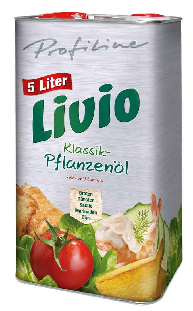 Livio - Vitamin Pflanzenöl neutraler Geschmack 5 l Dose