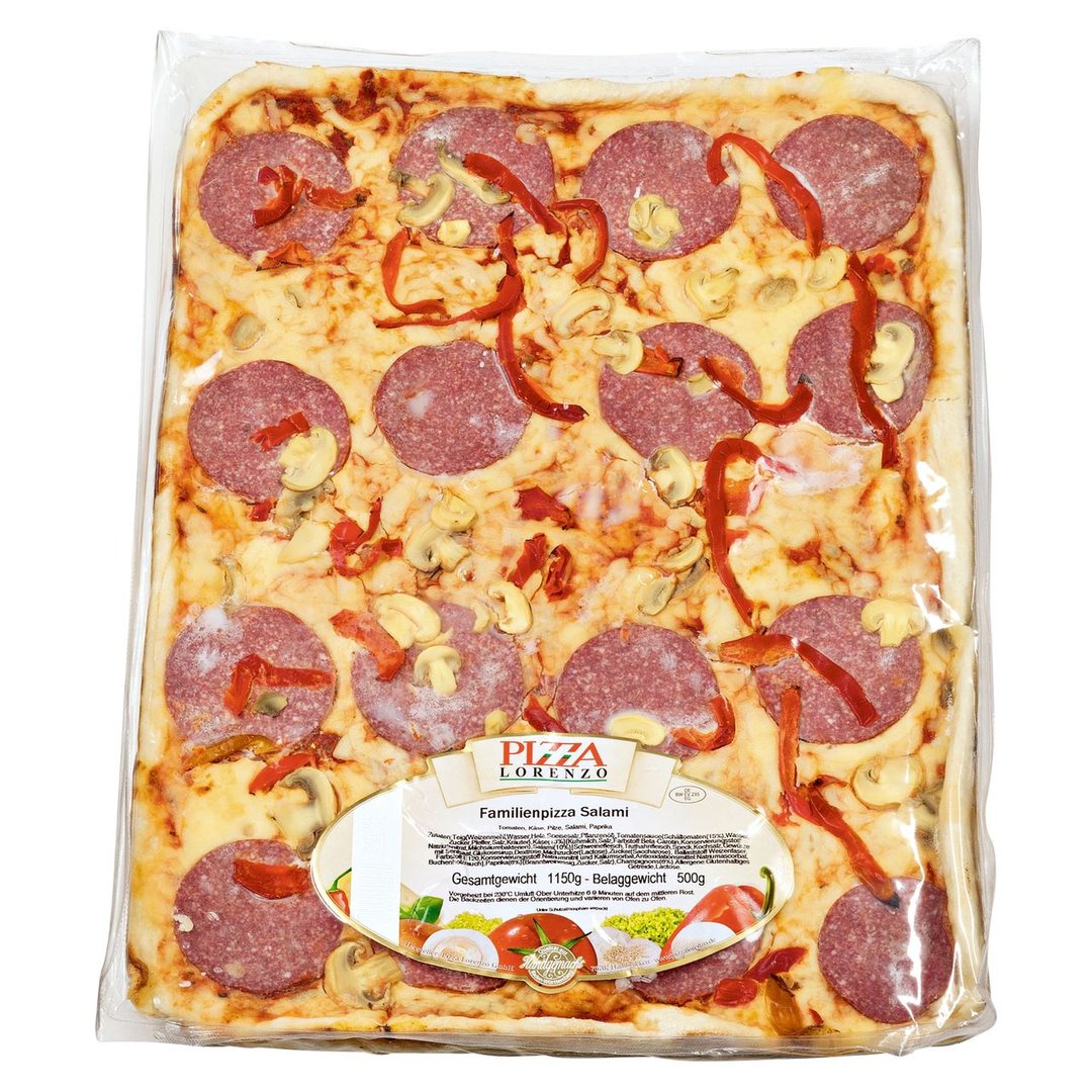 Pizza Lorenzo - Familienpizza Salami - 5 x 1,15 kg Packungen