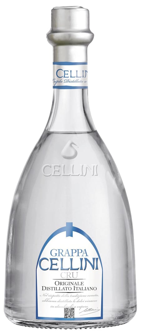 Cellini - Grappa Cru 38 % Vol. aromatisch, harmonisch, warmer Abgang 6 x 0,7 l Flaschen