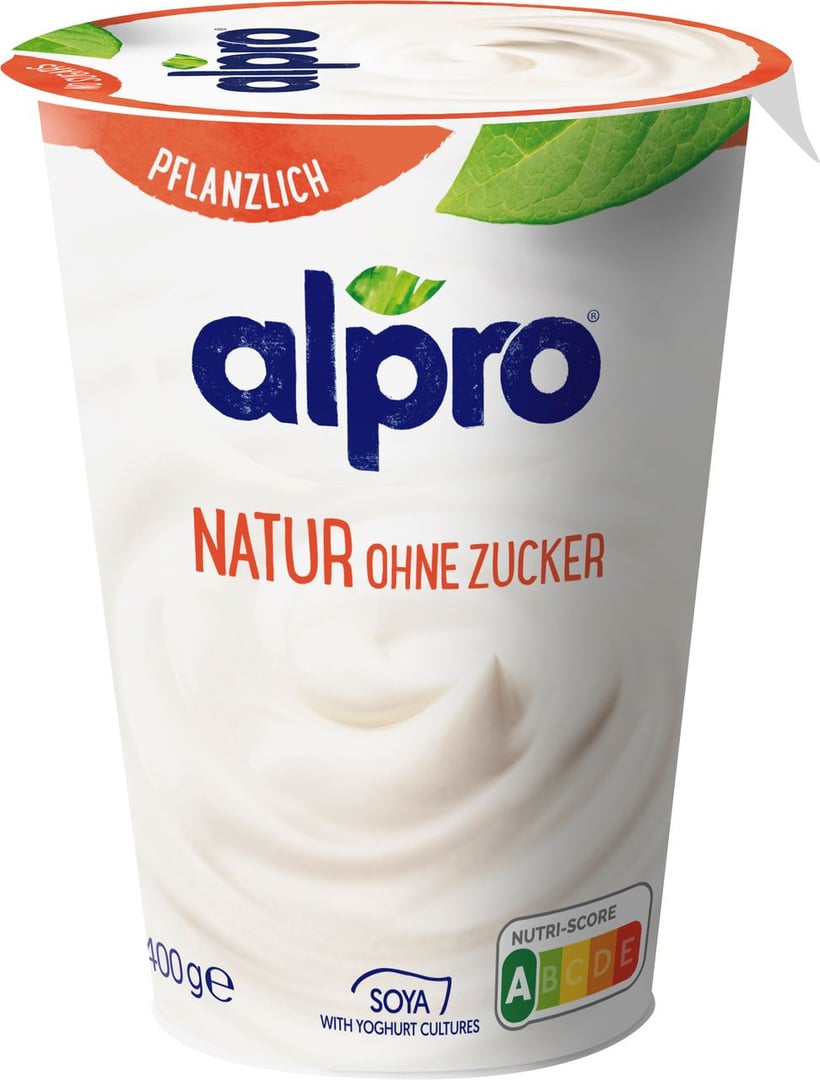 alpro - Natut Joghurt Alternative ohne Zucker vegan gekühlt - 400 g Becher