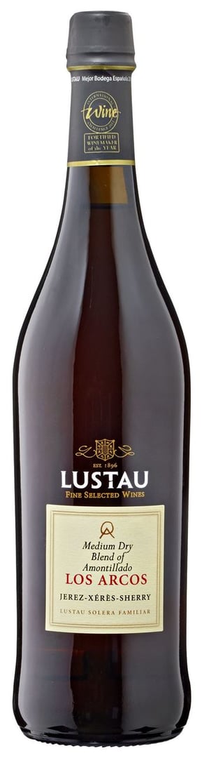 VERMUT LUSTAU - Lustau Amontillado Sherry Medium Dry Los Arcos 18,5 % Vol. - 0,75 l Flasche