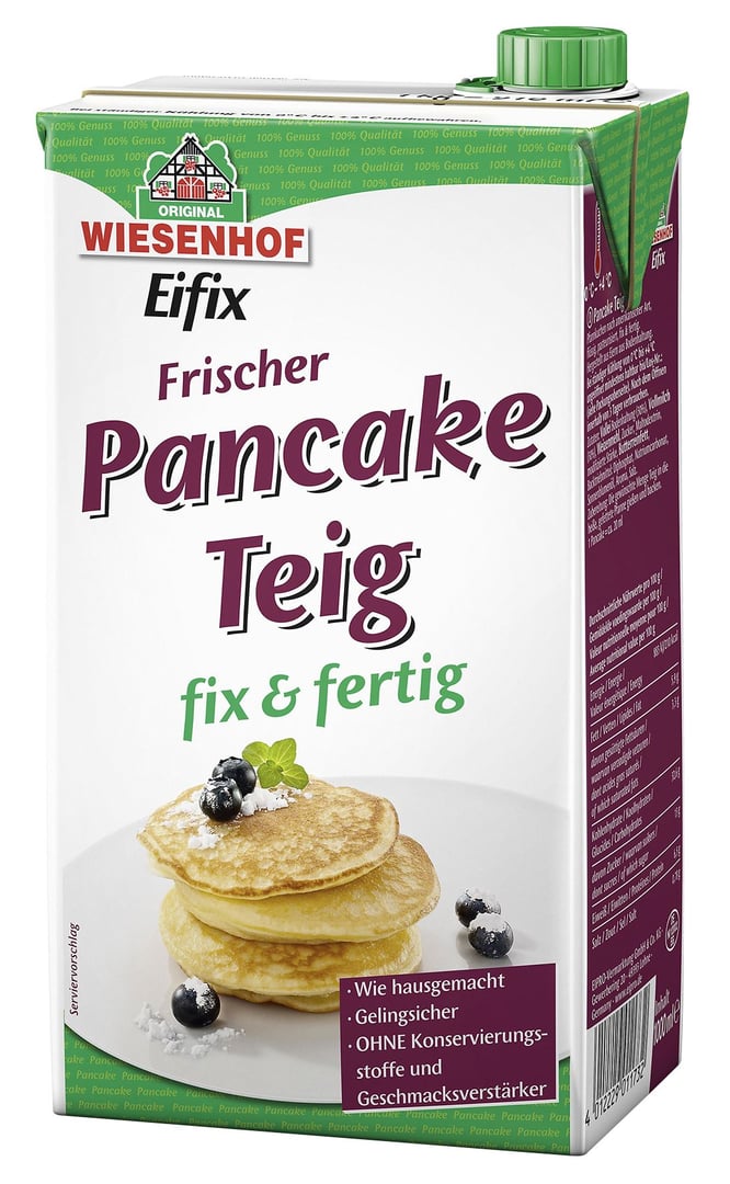 Eifix - Pancake Teig fix & fertig, flüssig gekühlt - 6 x 1 l Tray