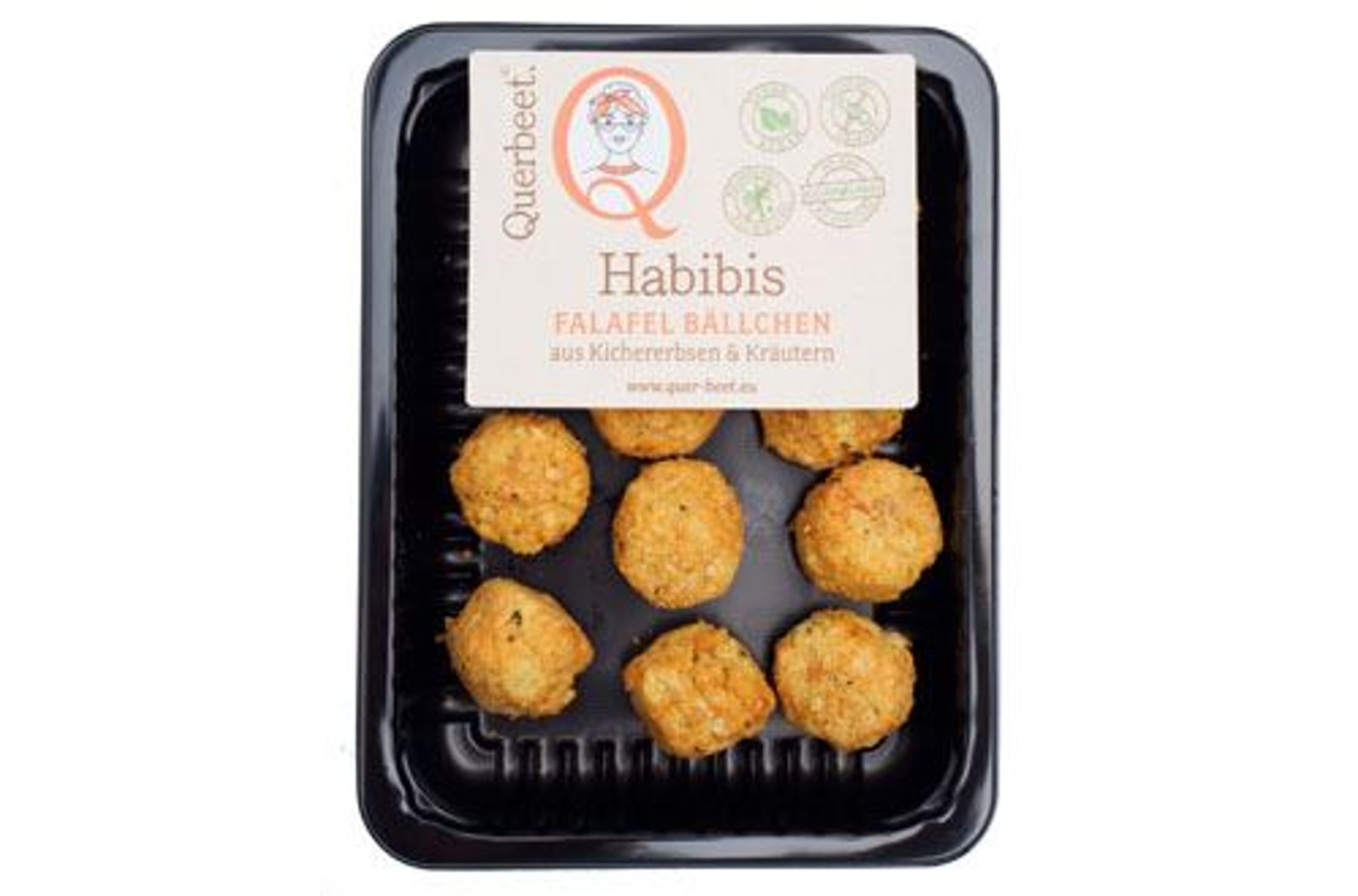 Querbeet - Habibis Kichererbsenbällchen mit Kräutern vegan gekühlt 12 Stück à 15 g - 180 g Packung
