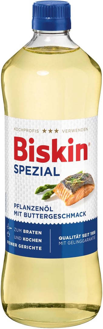 Biskin - Spezial Pflanzenöl mit Buttergeschmack - 12 x 750 ml Flasche
