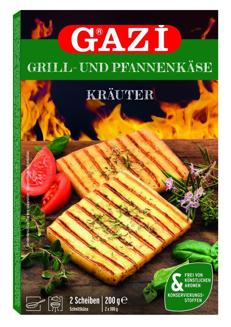 Gazi - Grill - Pfannenkäse gekühlt Kräuter - 200 g Stück