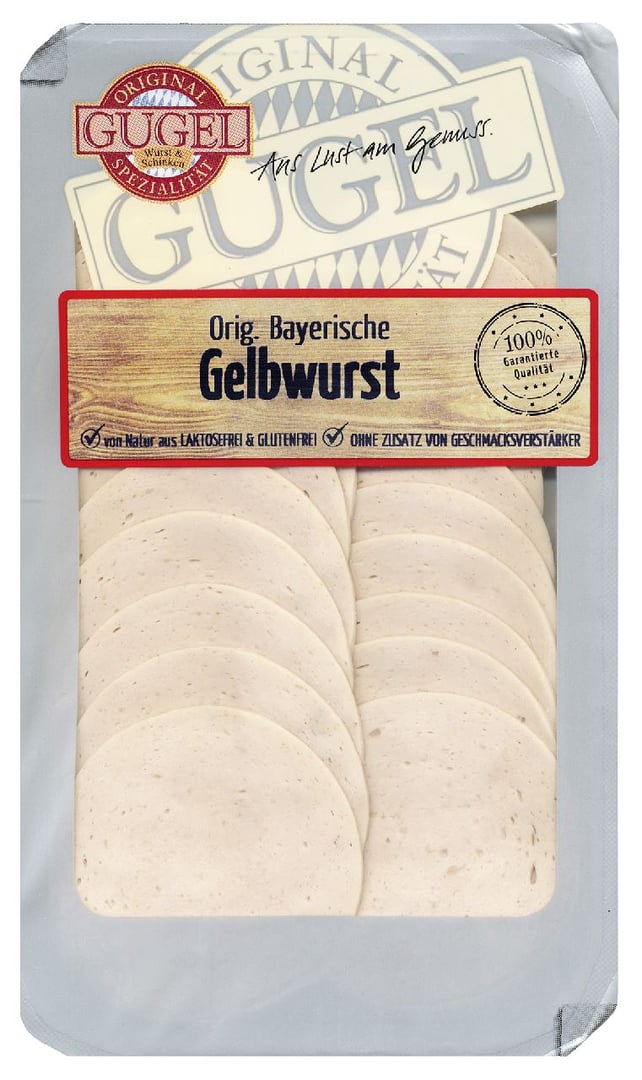 Gugel - Gelbwurst in Scheiben geschnitten - 100 g Packung