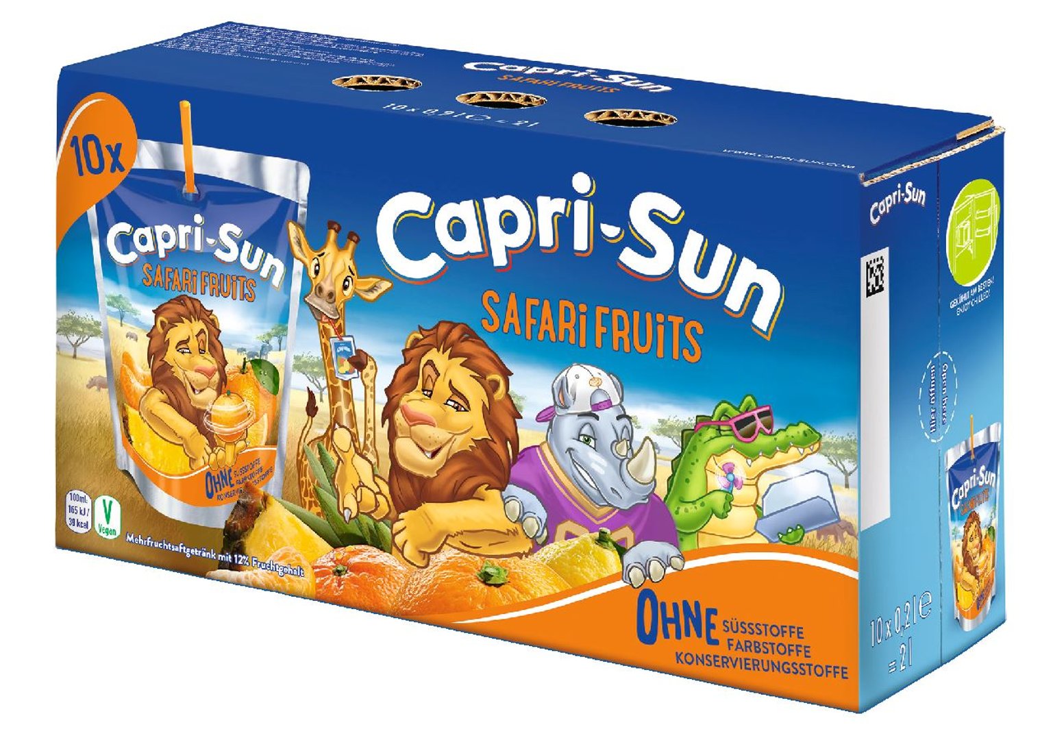Capri-Sun - Safari Fruits Mehrfruchtsaftgetränk 10er - 10 x 200 ml Beutel