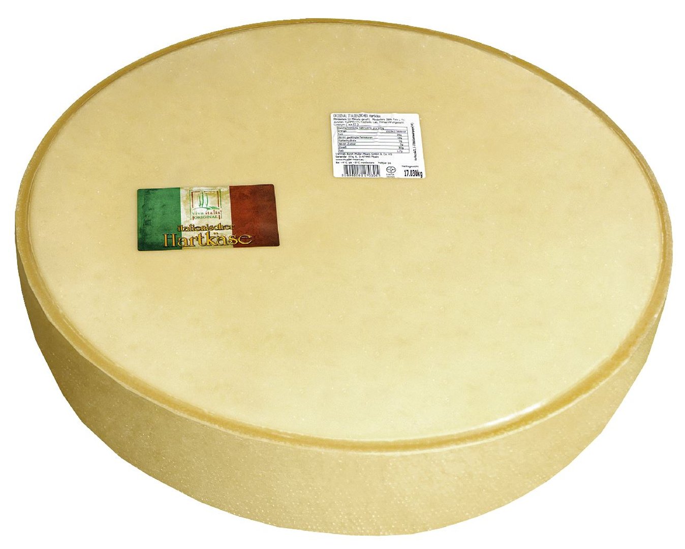 viva italia - Italienischer Hartkäse ½ Laib 39 % Fett ca. 18 kg