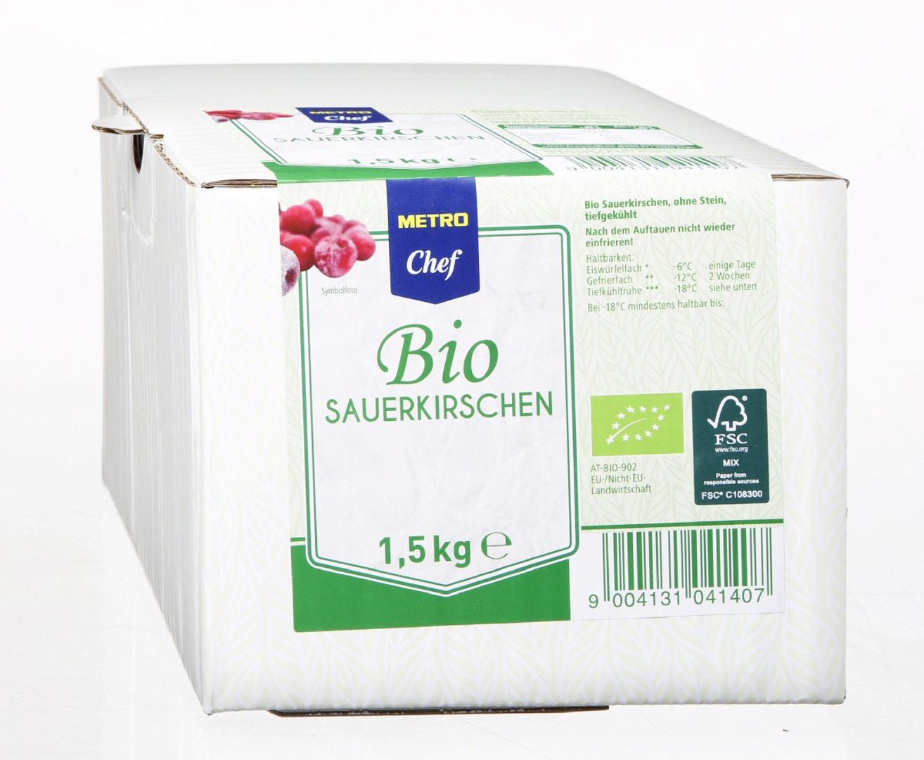 METRO Chef Bio - Sauerkirschen tiefgefroren - 1,5 kg Packung
