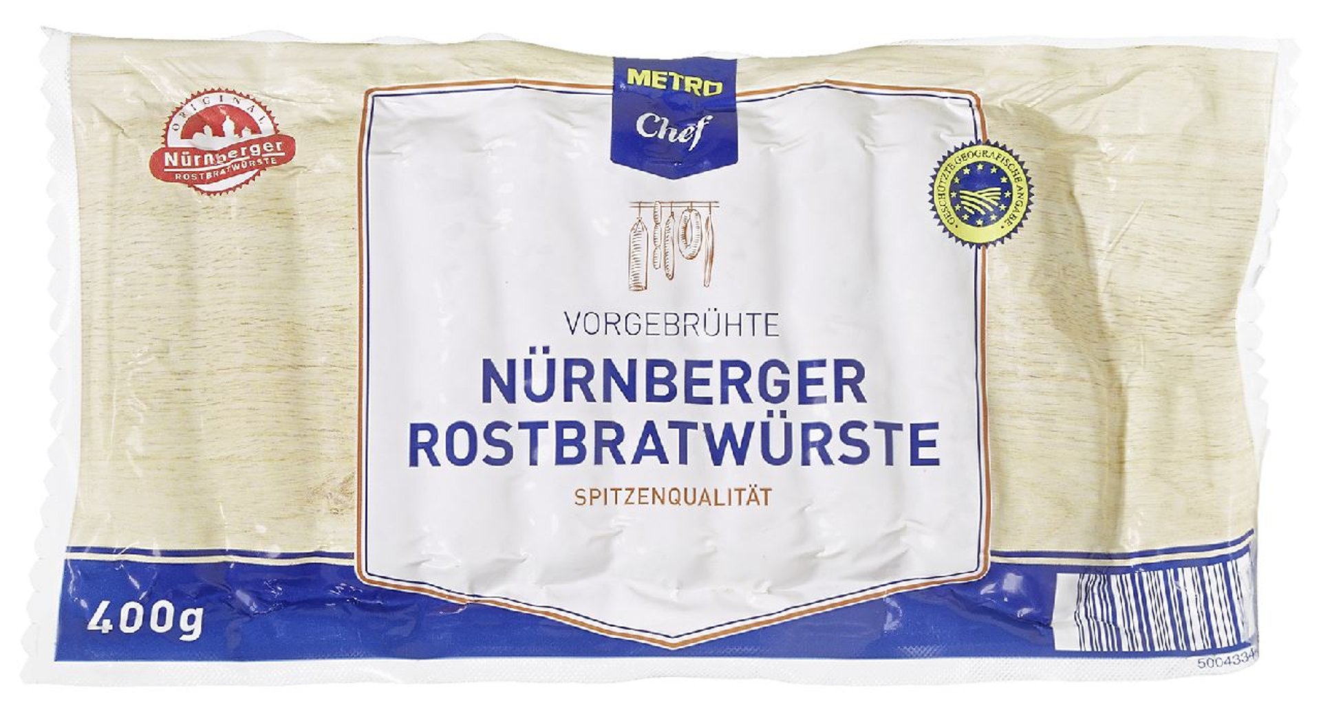 METRO Chef - Original Nürnberger Rostbratwurst - 400 g Packung