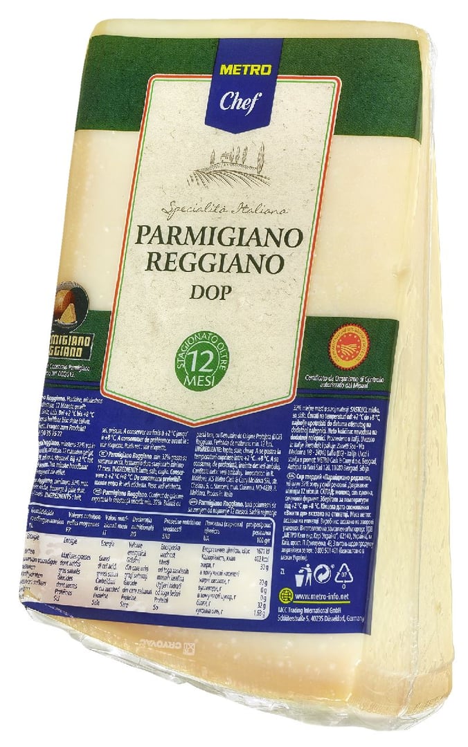 METRO Chef - Parmigiano Reggiano DOP, 32 % Fett i. Tr., 12 Monate gereift - ca. 1 kg